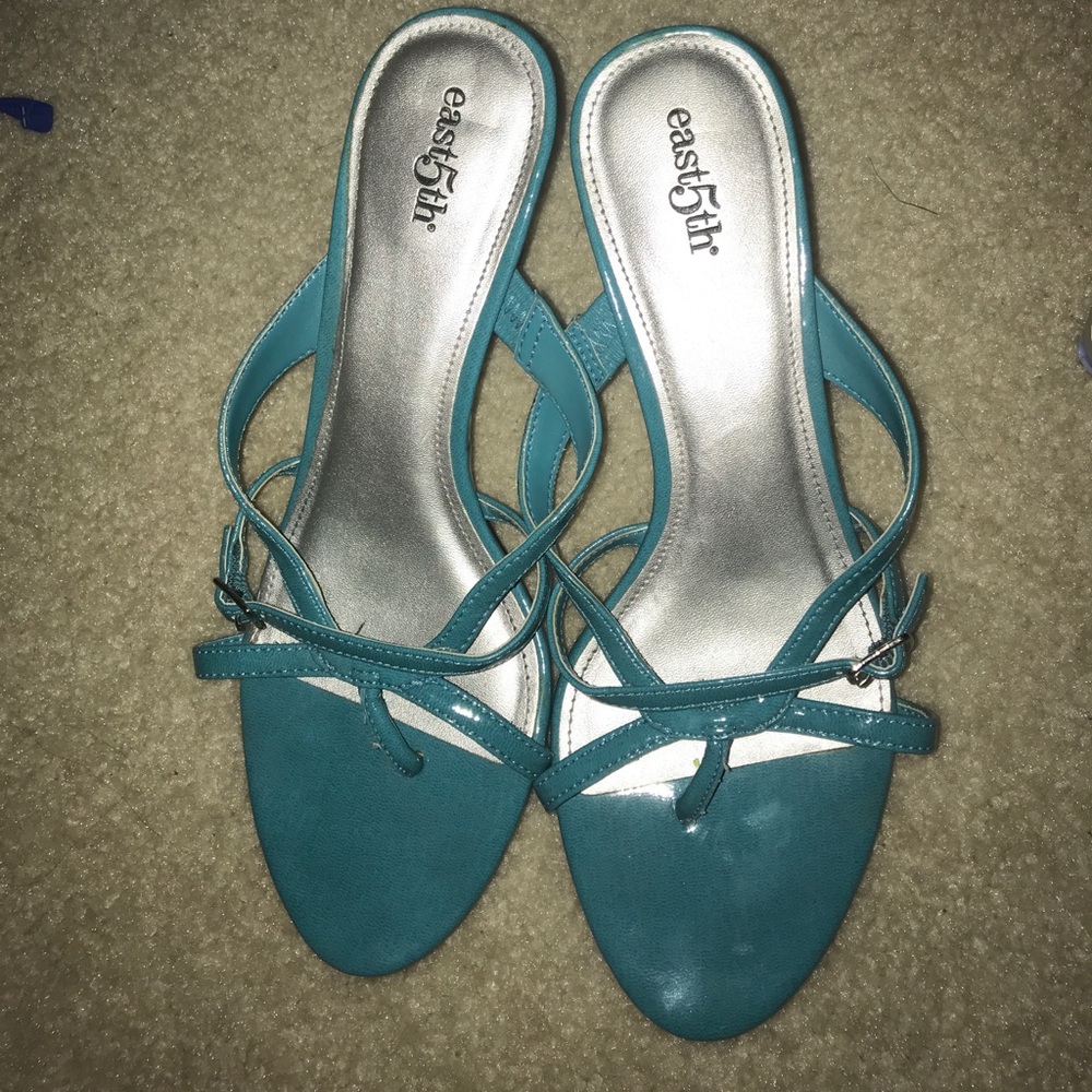Strappy Blue Heels